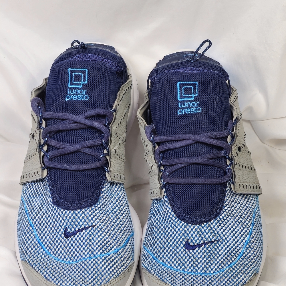 Nike Lunar Presto Blue and Gray Casual Athletic Sneakers Running Shoe Mens 13